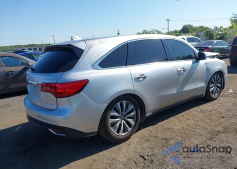 2014 Acura Mdx Technology Package из США, поврежденный, VIN 5FRYD4H46EB039804